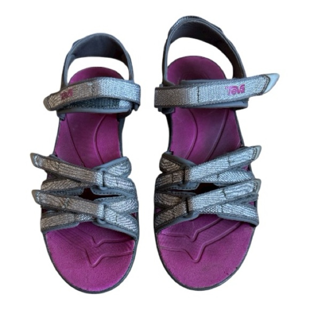 Teva Tirra Gray Sandals with Purple Insoles